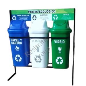 PUNTO ECOLOGICO X 3 TACHOS DE 55 L